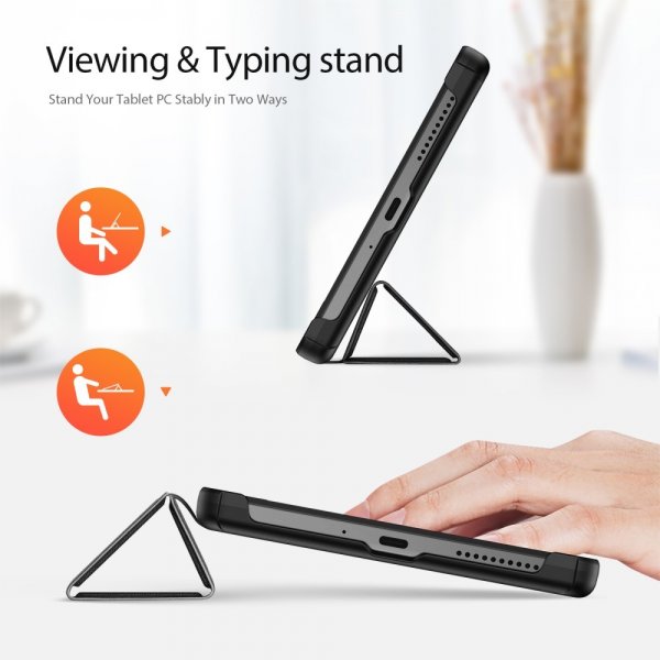 Dux Ducis Lenovo Tab M8 (4. sukupolvi) TB300 -suojakotelo DOMO-sarja Musta