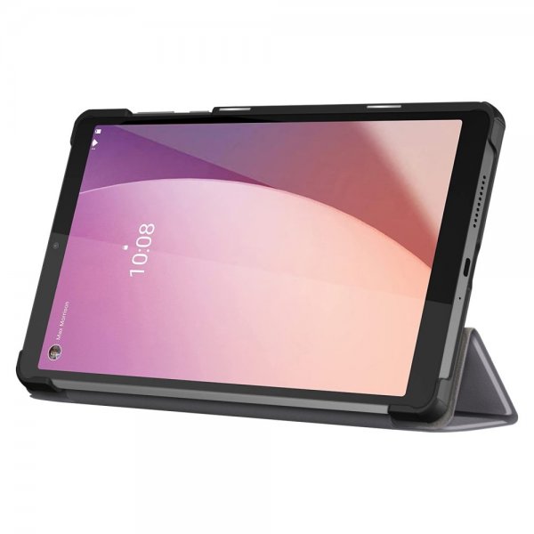 Lenovo Tab M8 (4. sukupolvi) TB300 Kolmiosainen suojakotelo, harmaa