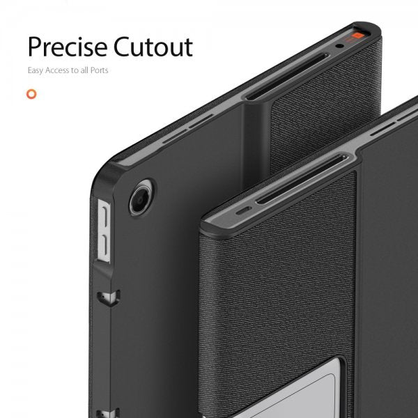 Dux Ducis Lenovo Tab Plus -suojakotelo, DOMO-sarja, musta
