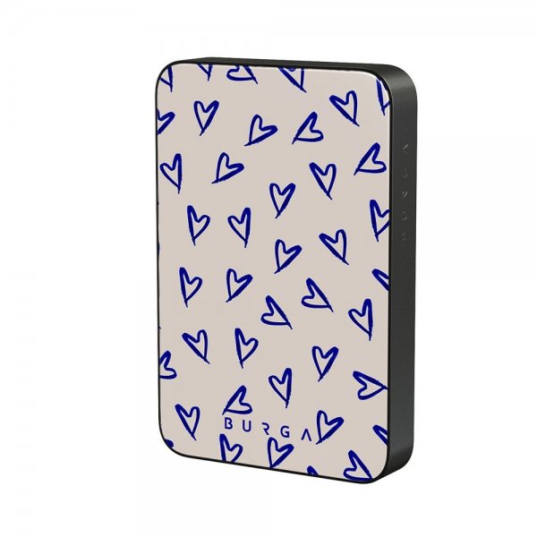 Burga Powerbank MagSafe 5000 mAh Love Me Right Metallinharmaa