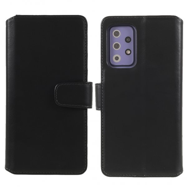 Nordic Covers Samsung Galaxy A52/A52s 5G Essential Leather -suojakotelo, Raven Black