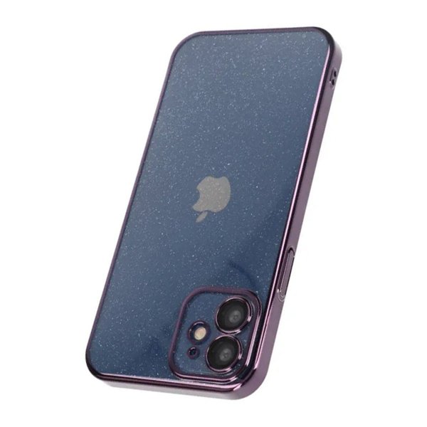 iPhone 12 Kuoret Glitter Läpinäkyvä Iskunkestävä Violetti