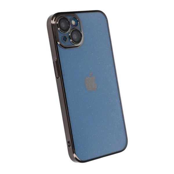 iPhone 13 Kuori Glitter Läpinäkyvä Iskunkestävä Musta