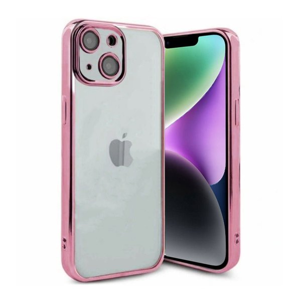 iPhone 14 Kuori Glitter Läpinäkyvä Iskunkestävä Vaaleanpunainen