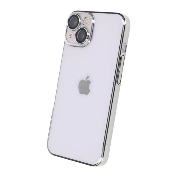 iPhone 15 Kuori Glitter Läpinäkyvä Iskunkestävä Hopea
