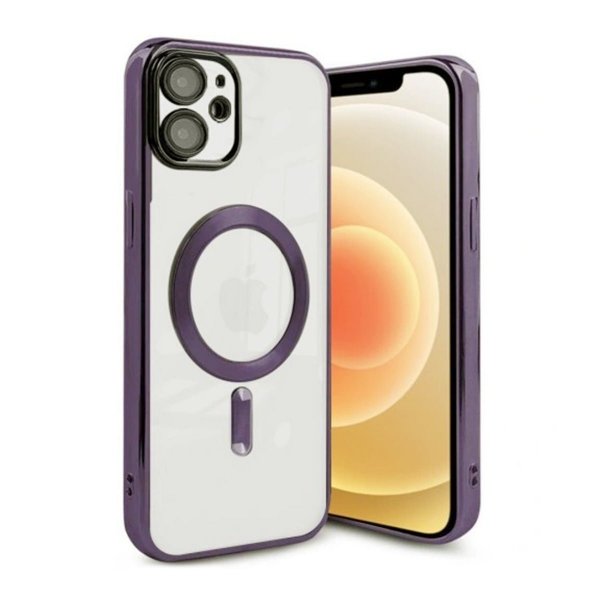 iPhone 11 Suojakuori Glitter Läpinäkyvä MagSafe Violetti