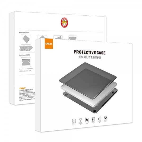 Enkay MacBook Air 15 M2 (A2941)/M3 (A3114) kuori kovaa muovia harmaa