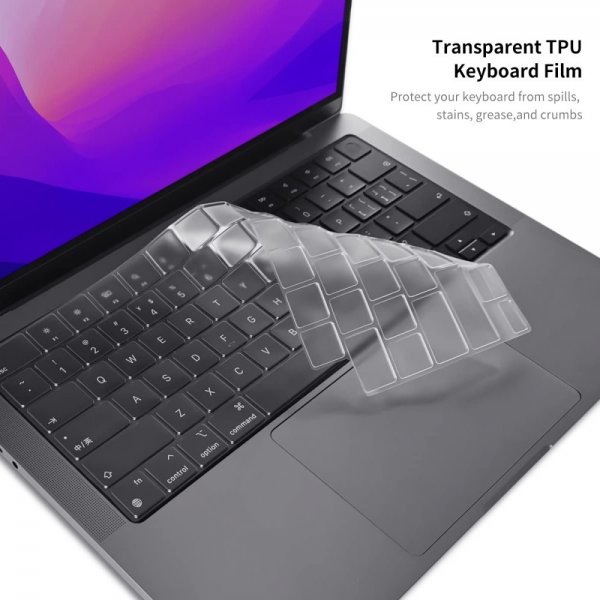 Enkay MacBook Air 15 M2 (A2941) Kuori näppäimistön suojalla, valkoinen