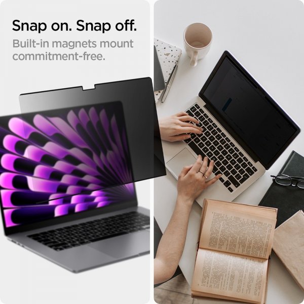 Spigen MacBook Air 15 M2 (A2941)/M3 (A3114) Näytönsuoja Safe View Privacy