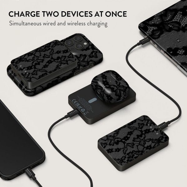 Burga Powerbank MagSafe 5000 mAh Magneettinen Metallinharmaa