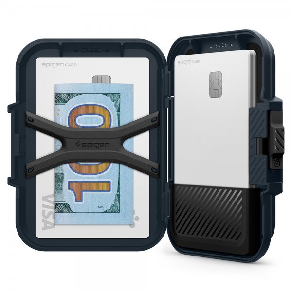 Spigen MagSafe-korttikotelo Lock Fit MagFit Metal Slate