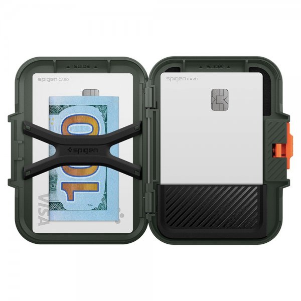 Spigen MagSafe-korttikotelo Lock Fit MagFit Military Green