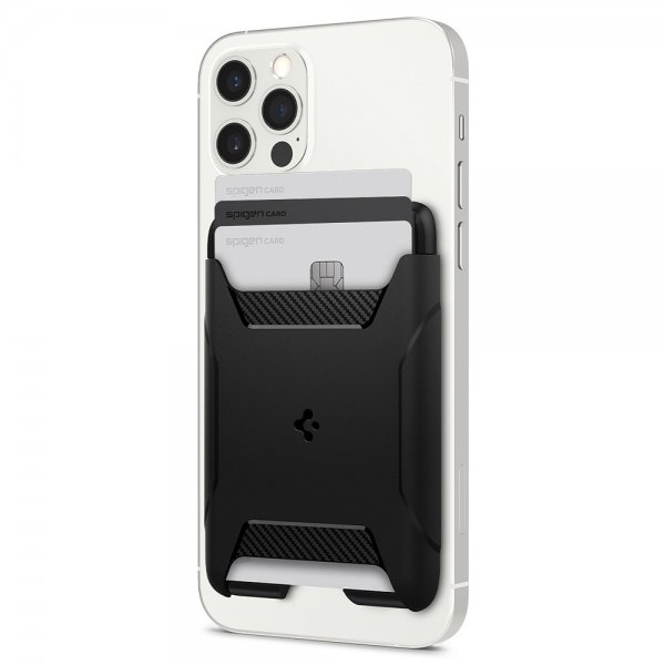 Spigen MagSafe korttikotelo Rugged Armor 3 Cards MagFit Musta