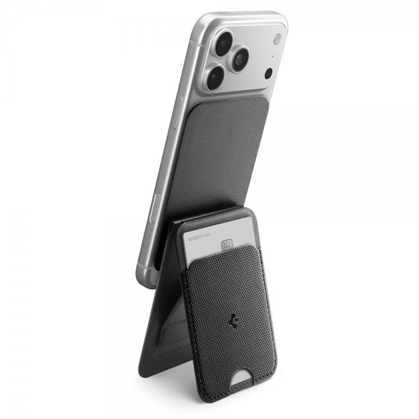 Spigen MagSafe -korttikotelo Slim Fold MagFit Tripod S314-3 Musta