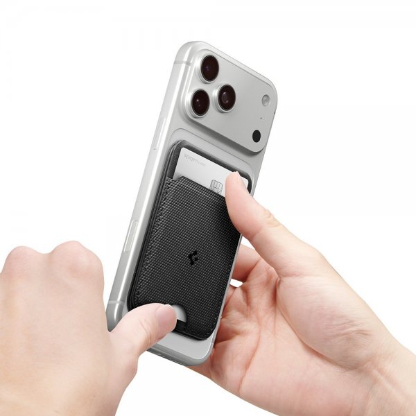Spigen MagSafe -korttikotelo Slim Fold MagFit Tripod S314-3 Musta