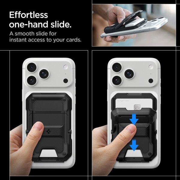 Spigen MagSafe Korttipidike Tough Armor Pro MagFit Musta