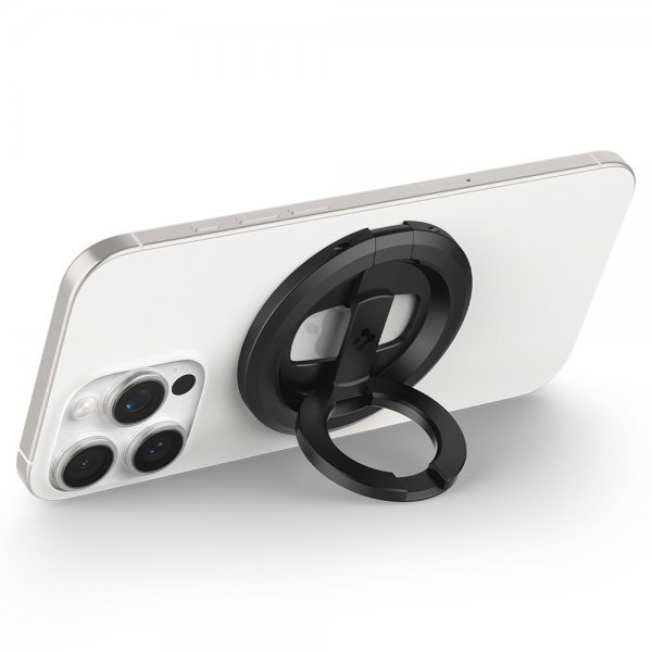 Spigen MagSafe O-Mag -puhelinteline jalustalla Mag Fit, musta