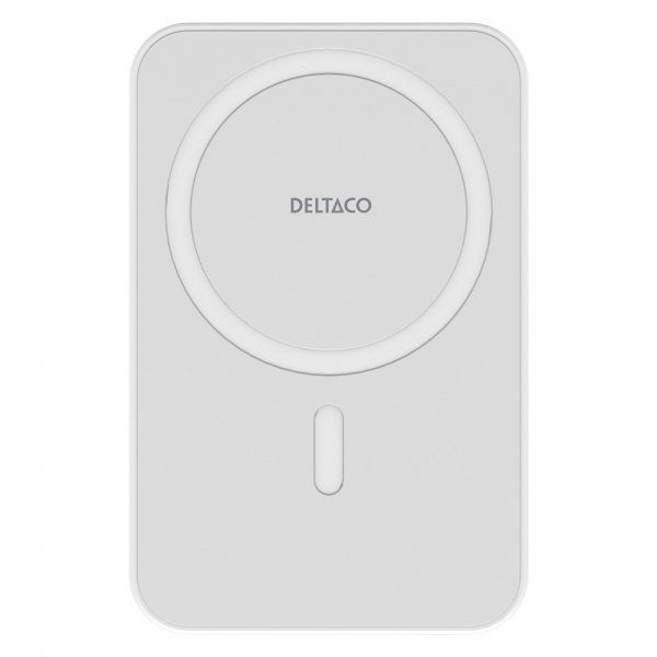 Deltaco MagSafe-varavirtalähde 5000 mAh 20W Valkoinen