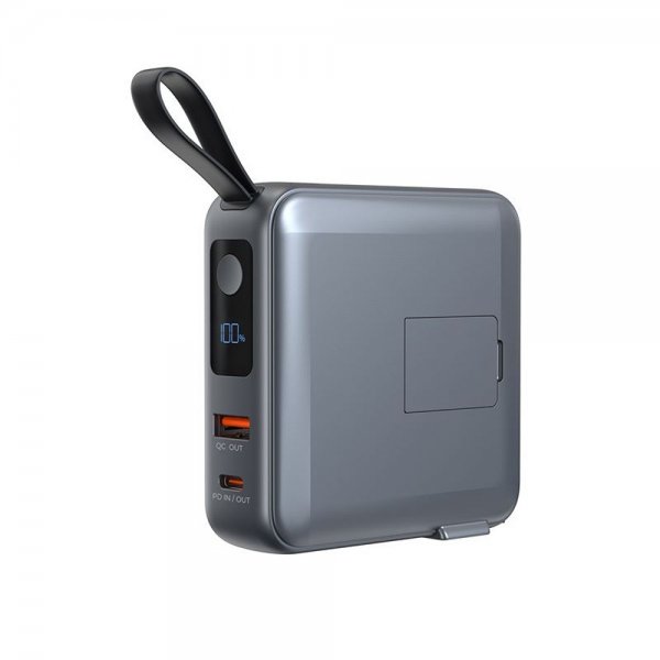 Mobile Origin MagSafe-varavirtalähde/Matkalaturi Sisäänrakennetut kaapelit/Apple Watch -lataus Harmaa