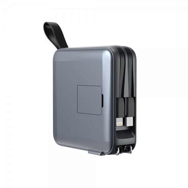 Mobile Origin MagSafe-varavirtalähde/Matkalaturi Sisäänrakennetut kaapelit/Apple Watch -lataus Harmaa