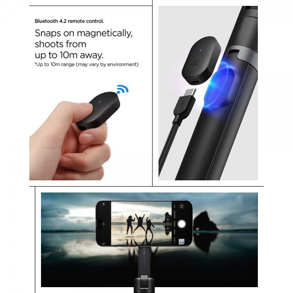 Spigen MagSafe Tripod Selfie Stick Mag Fit Musta