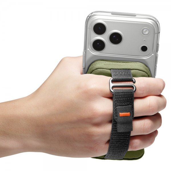 Spigen MagSafe Kotelo Kannettava Järjestelylaukku Snap Zip MagFit Olive Green