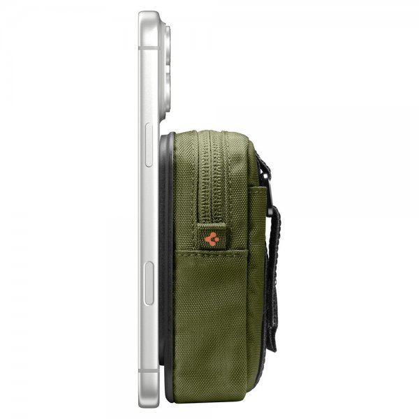 Spigen MagSafe Kotelo Kannettava Järjestelylaukku Snap Zip MagFit Olive Green