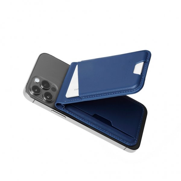 Mujjo Korttikotelo MagSafe Wallet Stand Monaco Blue