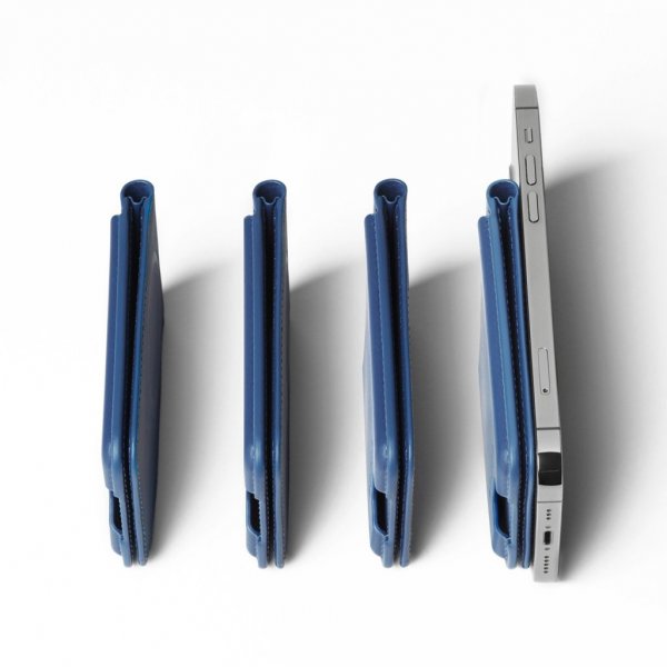 Mujjo Korttikotelo MagSafe Wallet Stand Monaco Blue