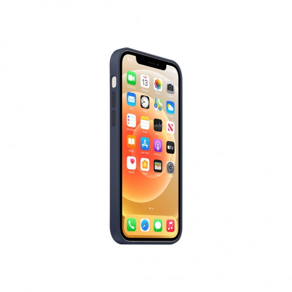 Apple alkuperäinen iPhone 12 / iPhone 12 Pro -silikonikuori MagSafe Deep Navy