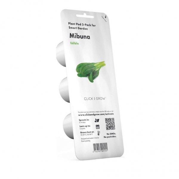 Click and Grow Smart Garden täyttöpakkaus 3 kpl - Mibuna