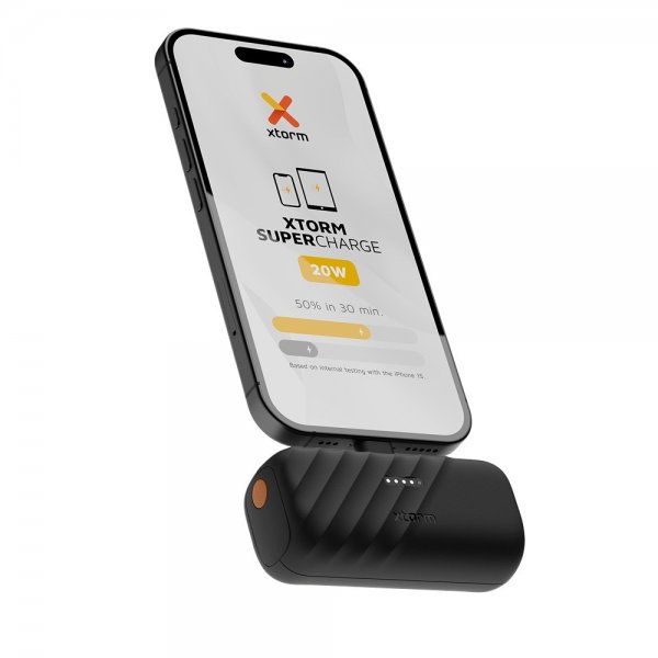 Xtorm Mini Powerbank Go2 PowerShot 5000 mAh USB-C 20W, musta