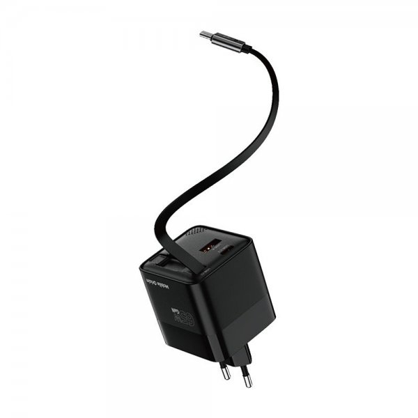 Mobile Origin -laturi näytöllä, GaN 65W, sisäänrakennettu USB-C-kaapeli