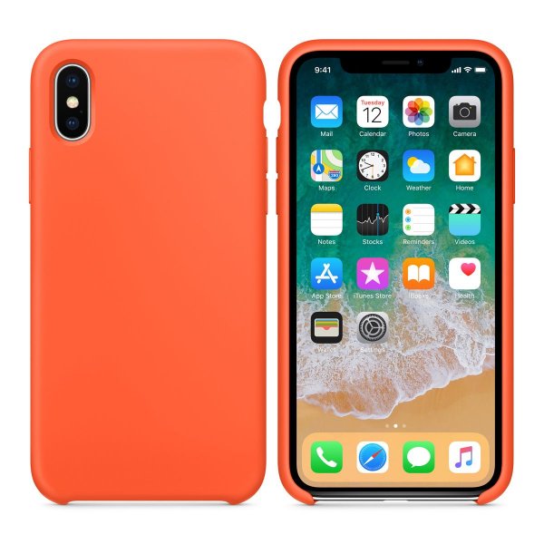 iPhone Xs Max Silikonikuori Oranssi