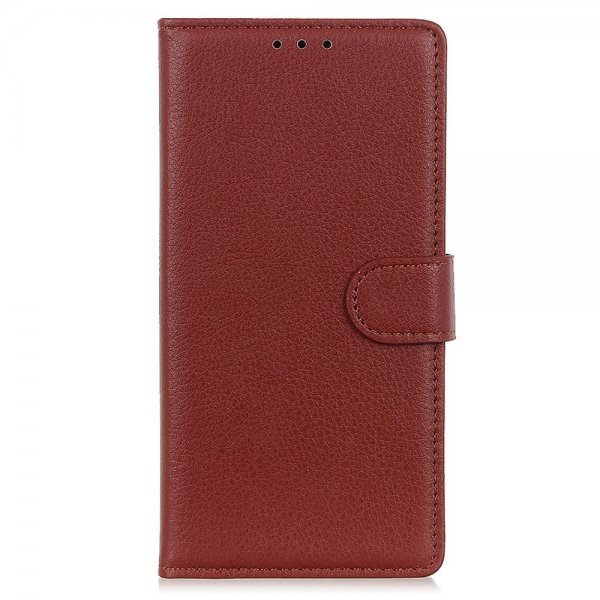 Motorola Edge 30 Neo Kotelo Litsi Ruskea