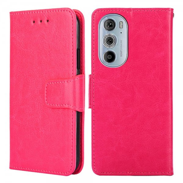 Motorola Edge 30 Pro -suojakuori korttipaikoilla, magenta