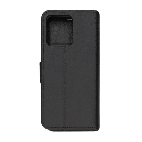 Motorola Edge 40 Neo -kotelo jalustalla, musta
