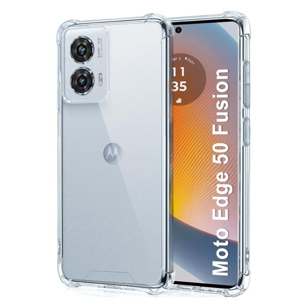 Motorola Edge 50 Fusion Iskunkestävä Läpinäkyvä Kuori