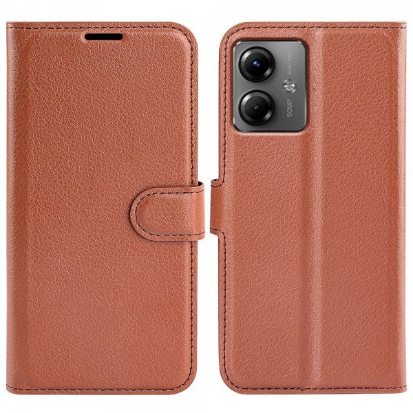 Motorola Moto G14 Suojakotelo Litsi Ruskea
