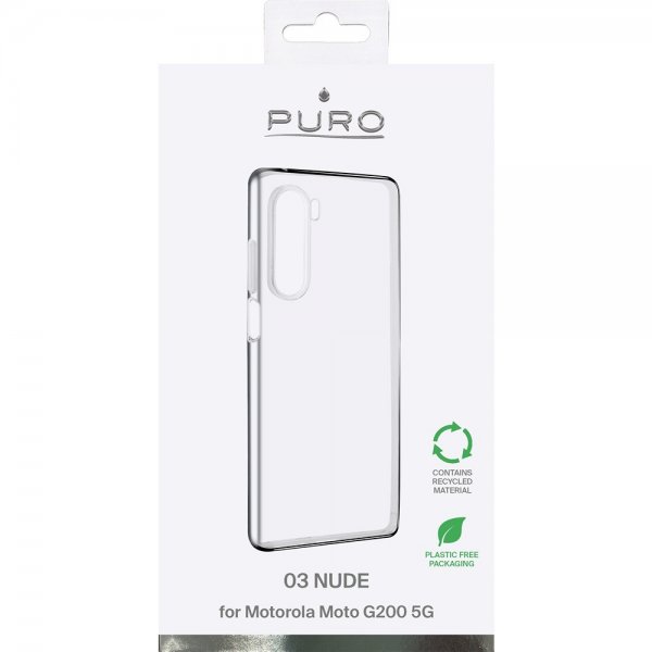 Puro Motorola Moto G200 Kuori Läpinäkyvä