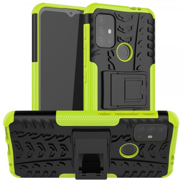 Motorola Moto G30 Kuori Rengaskuvio Jalustatoiminto Vihreä