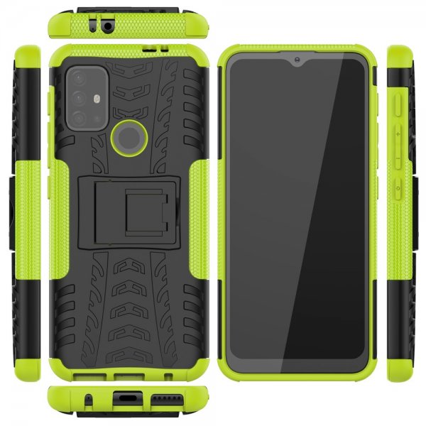 Motorola Moto G30 Kuori Rengaskuvio Jalustatoiminto Vihreä