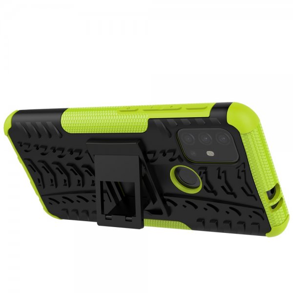 Motorola Moto G30 Kuori Rengaskuvio Jalustatoiminto Vihreä