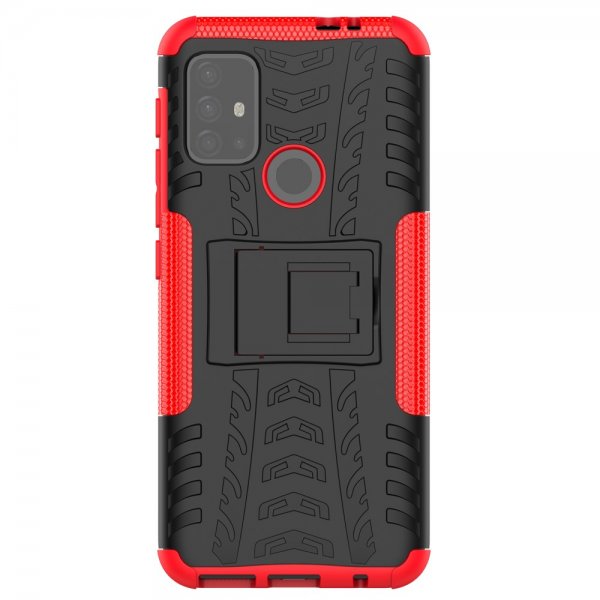 Motorola Moto G30 Kuori Rengaskuvio Jalustatoiminto Punainen
