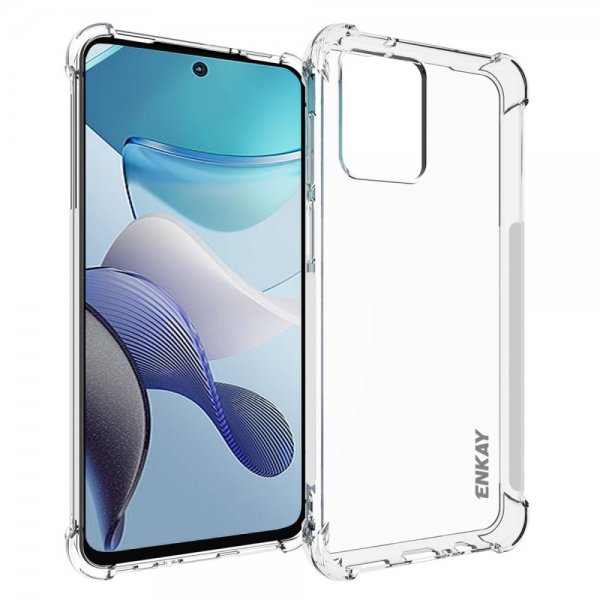 Enkay Motorola Moto G53 5G Kuori Vahvistetut Kulmat Läpinäkyvä