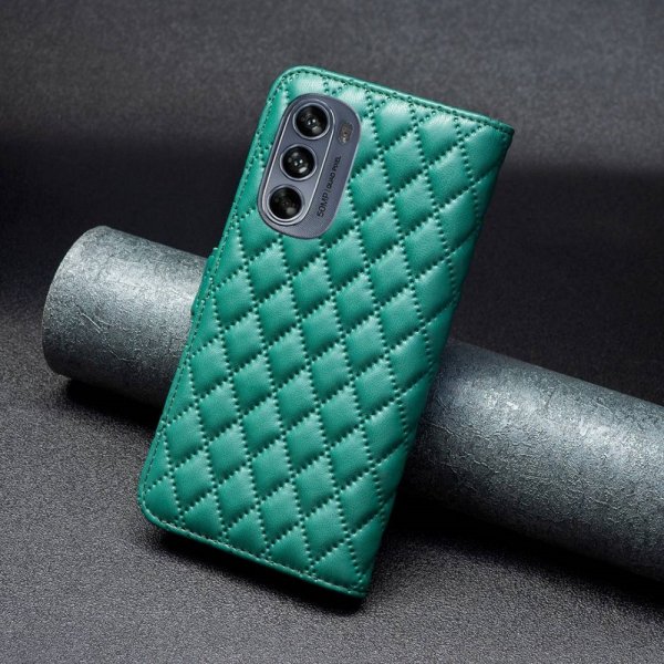 Motorola Moto G62 5G Kotelo Ruutukuvio Vihreä