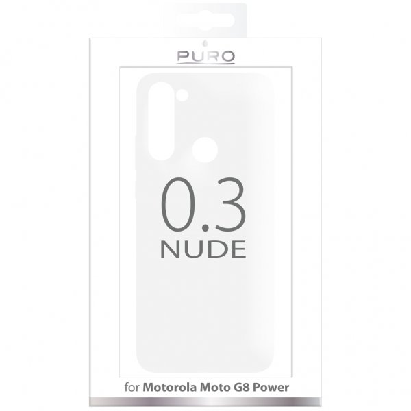 Puro Motorola Moto G8 Power Kuori Nude Läpinäkyvä