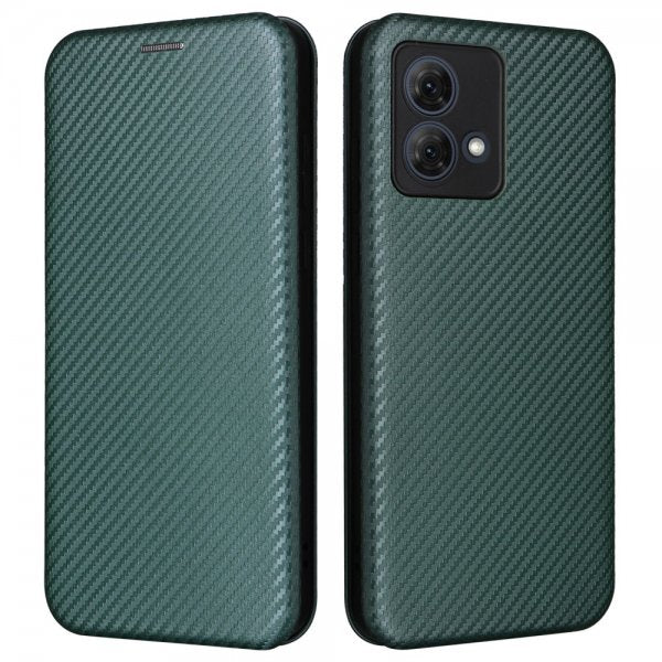 Motorola Moto G84 hiilikuitutekstuuri vihreä suojakotelo