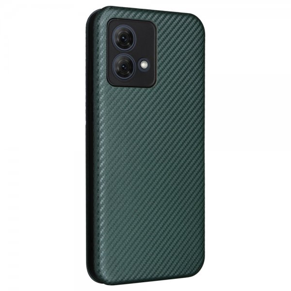 Motorola Moto G84 hiilikuitutekstuuri vihreä suojakotelo