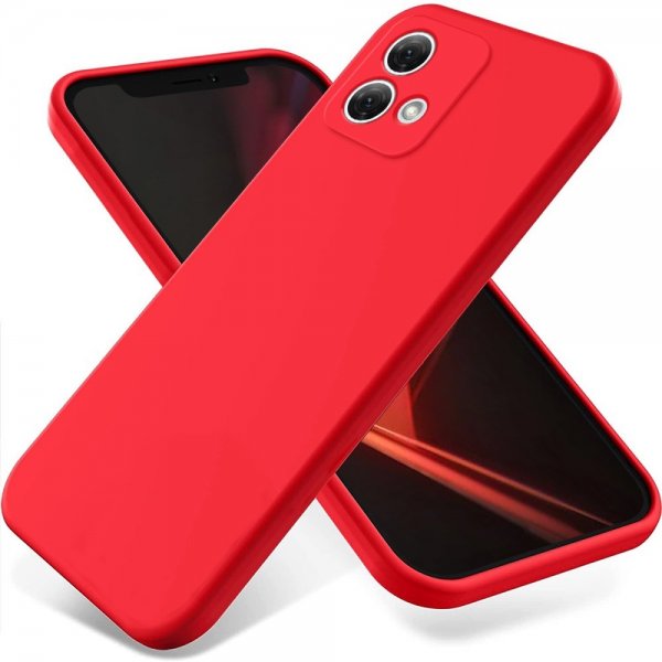 Motorola Moto G84 Kuoret hihnalla Silikoni Punainen